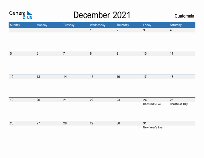 Fillable December 2021 Calendar