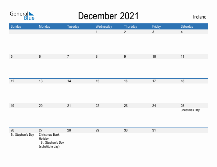 Fillable December 2021 Calendar