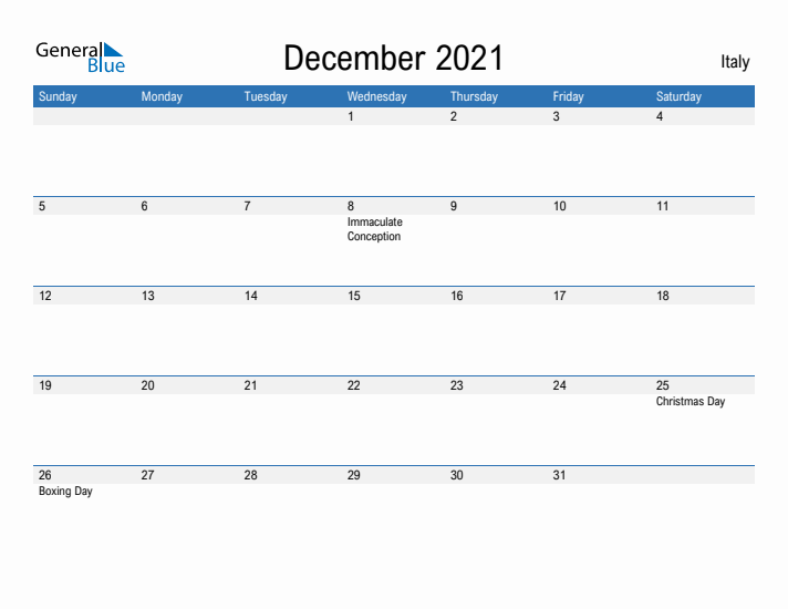 Fillable December 2021 Calendar