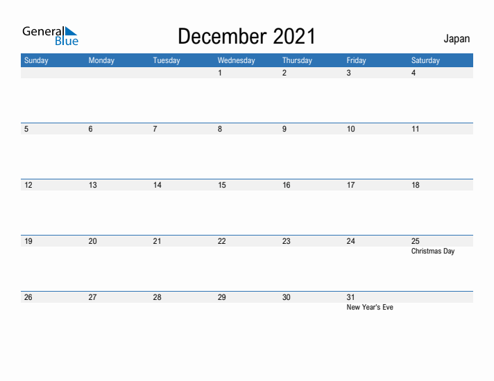 Fillable December 2021 Calendar