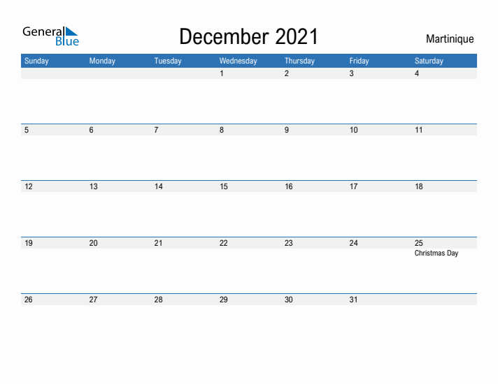 Fillable December 2021 Calendar