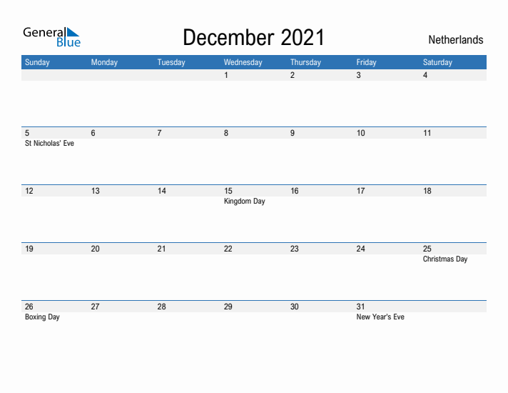 Fillable December 2021 Calendar