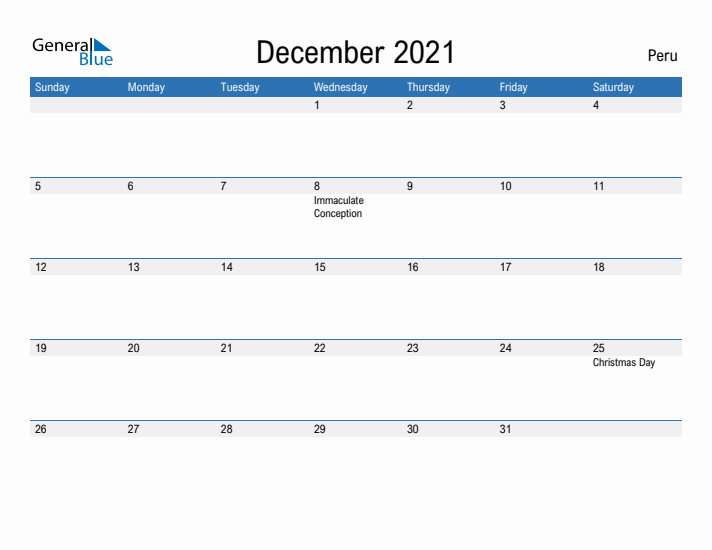 Fillable December 2021 Calendar