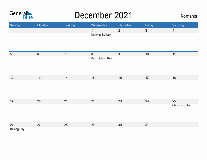 Fillable December 2021 Calendar