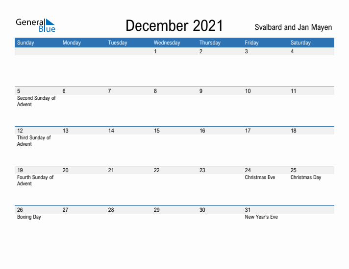 Fillable December 2021 Calendar