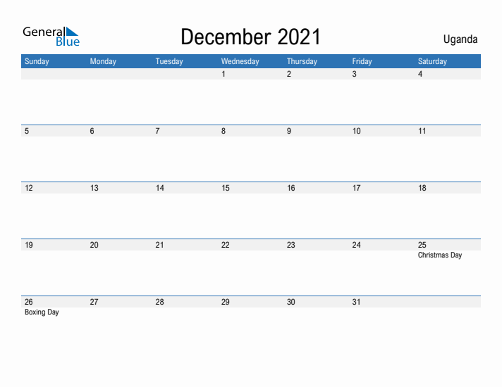 Fillable December 2021 Calendar