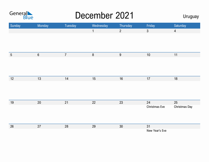 Fillable December 2021 Calendar