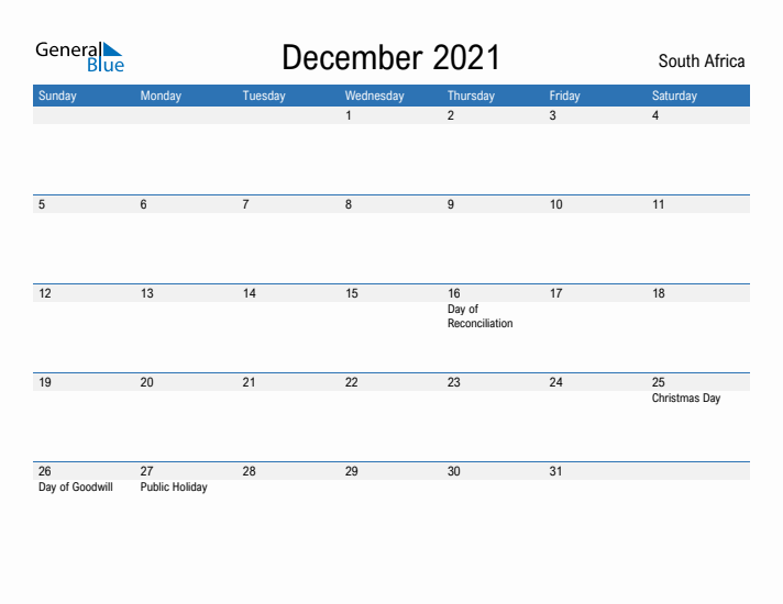 Fillable December 2021 Calendar