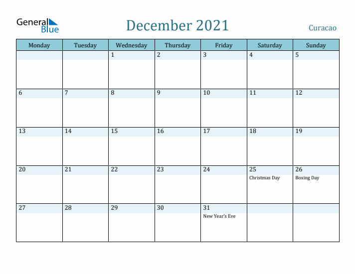 December 2021 Calendar with Holidays