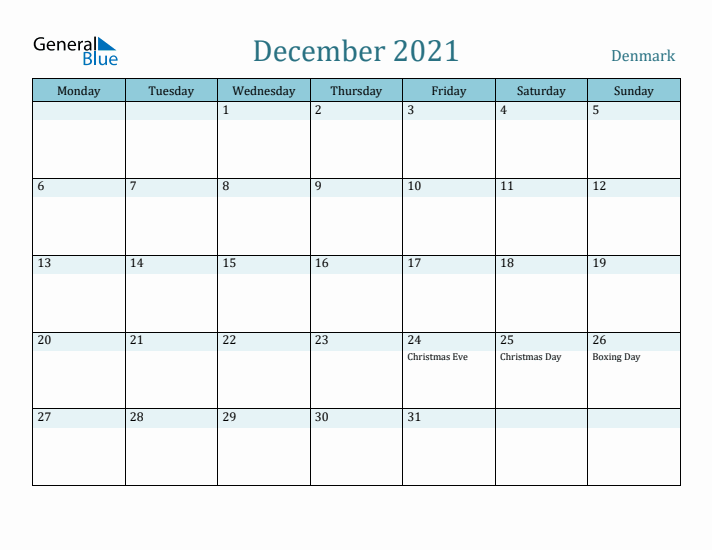 December 2021 Calendar with Holidays