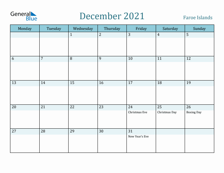 December 2021 Calendar with Holidays