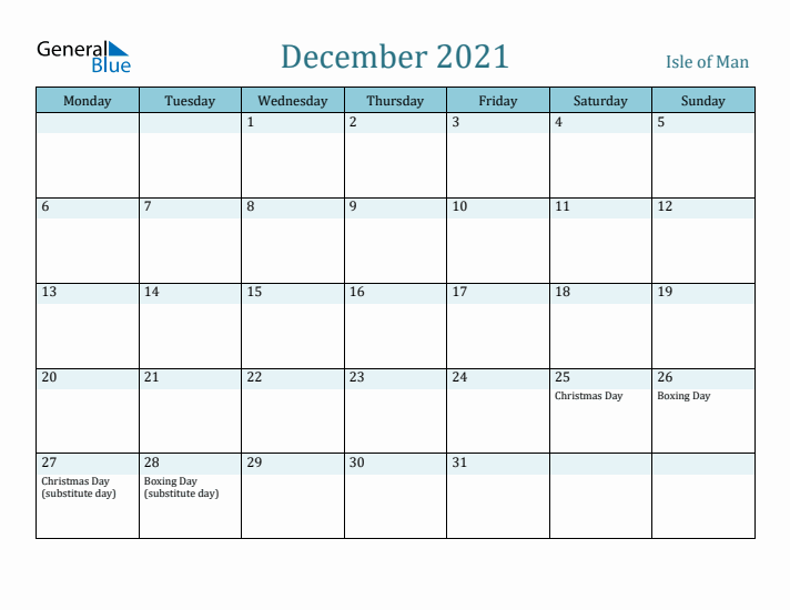 December 2021 Calendar with Holidays