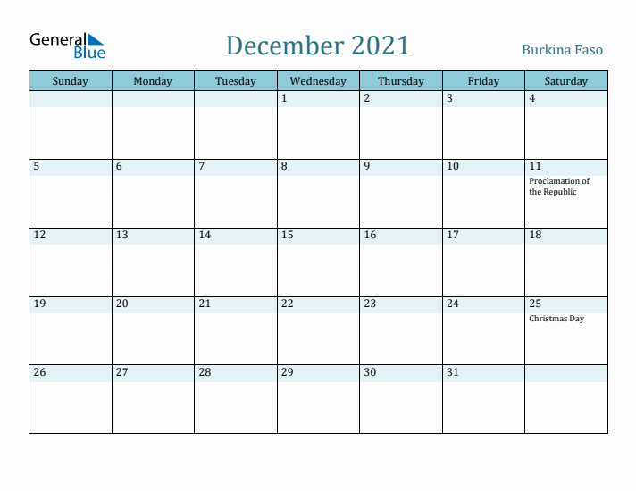 December 2021 Calendar with Holidays