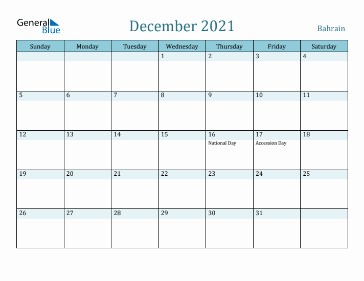 December 2021 Calendar with Holidays