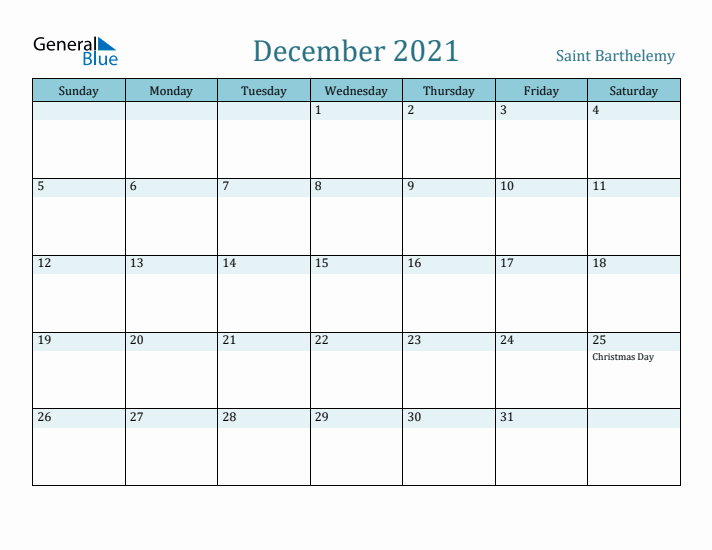 December 2021 Calendar with Holidays