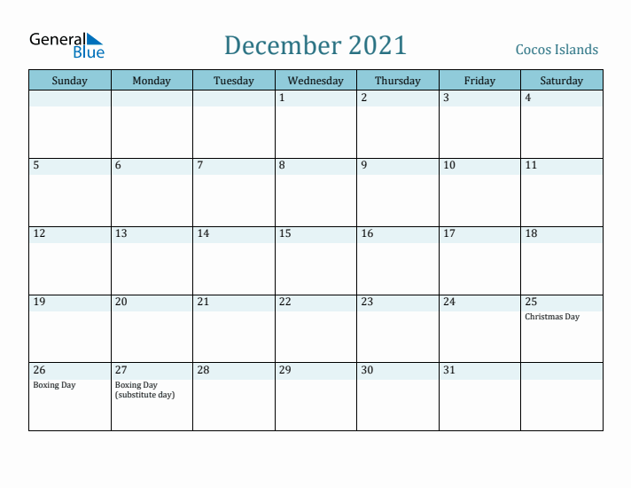 December 2021 Calendar with Holidays