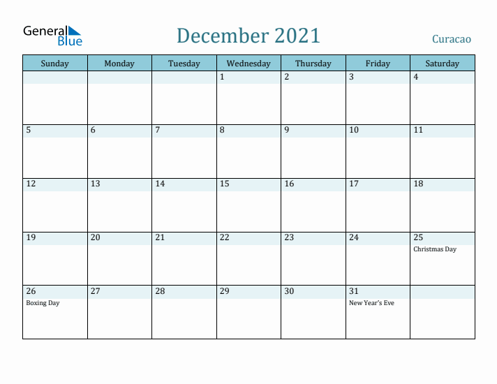 December 2021 Calendar with Holidays