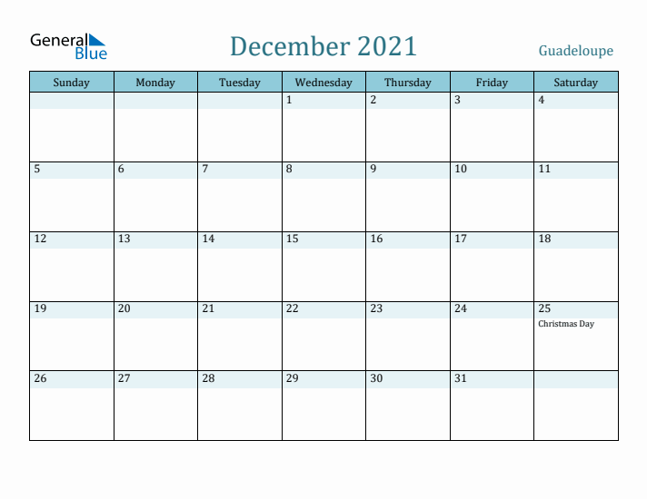 December 2021 Calendar with Holidays