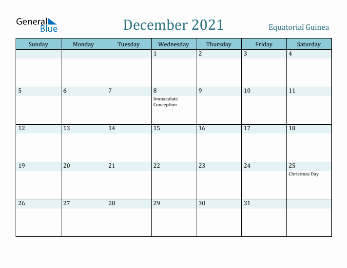 December 2021 Calendar with Holidays