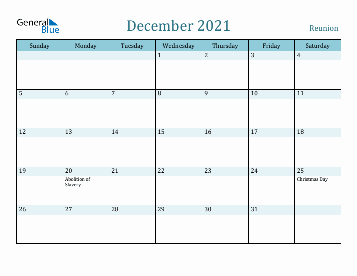 December 2021 Calendar with Holidays