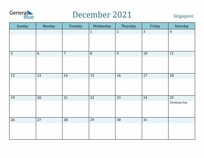 December 2021 Calendar with Holidays