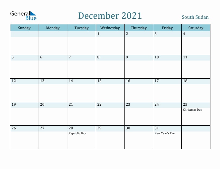 December 2021 Calendar with Holidays