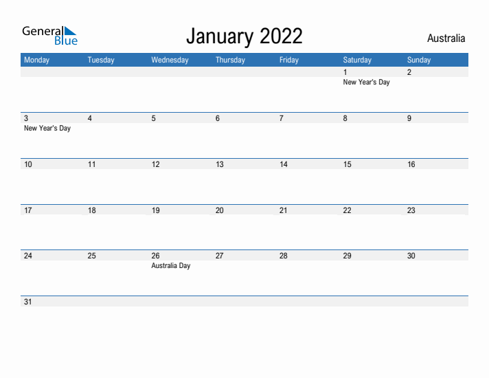 Fillable January 2022 Calendar