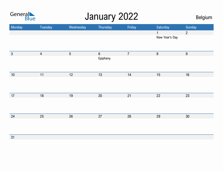 Fillable January 2022 Calendar