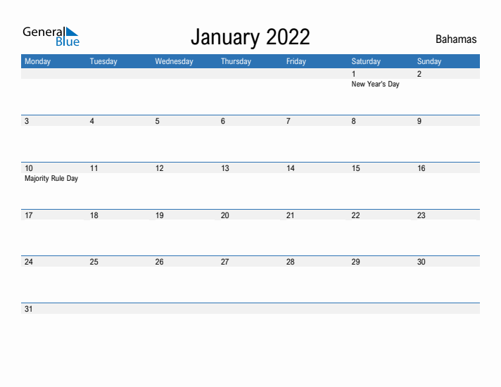 Fillable January 2022 Calendar