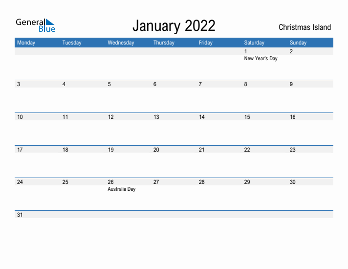 Fillable January 2022 Calendar