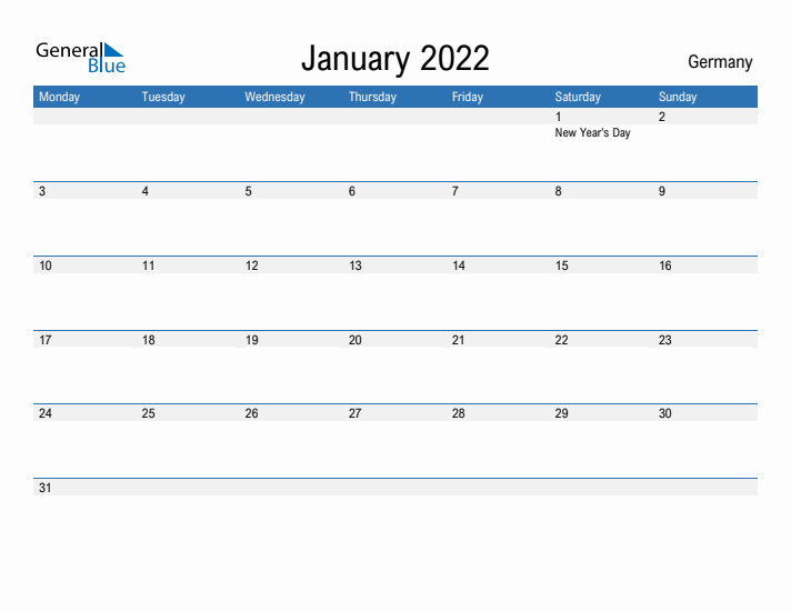 Fillable January 2022 Calendar