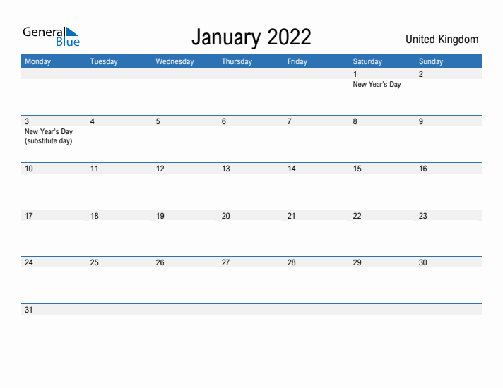 Fillable January 2022 Calendar