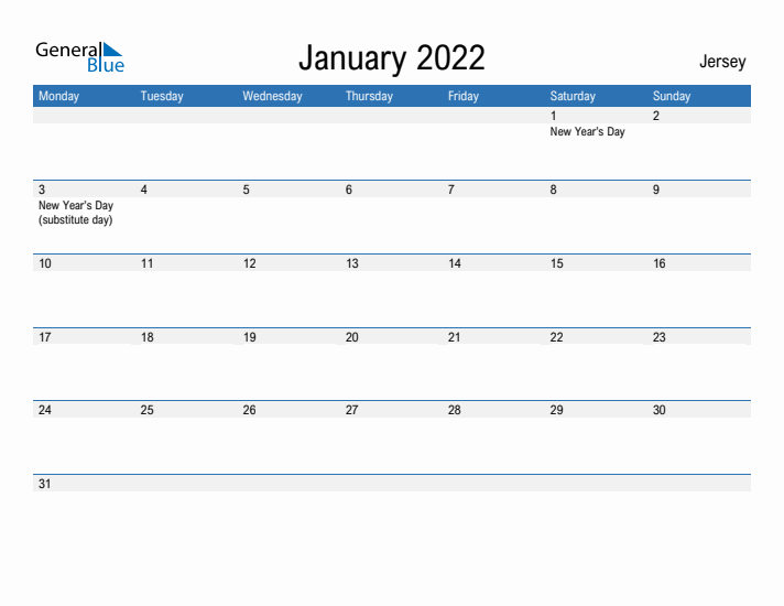 Fillable January 2022 Calendar