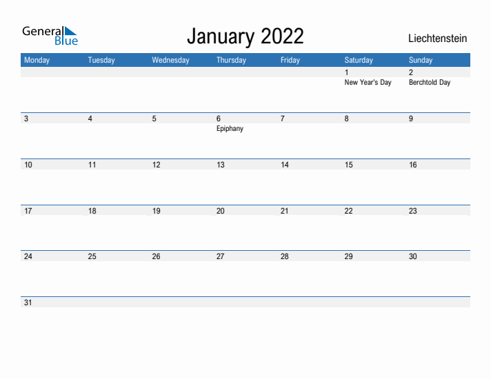 Fillable January 2022 Calendar