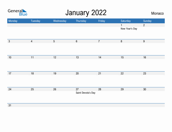 Fillable January 2022 Calendar