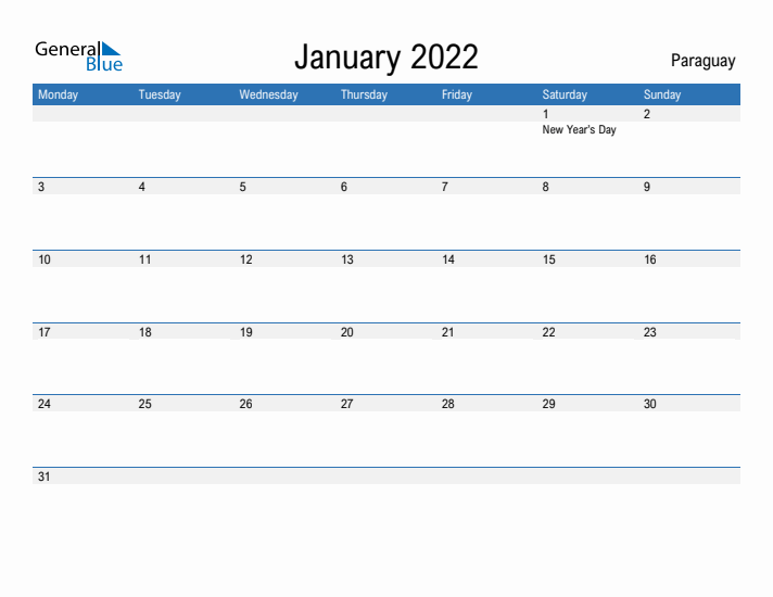 Fillable January 2022 Calendar