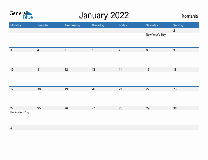 Fillable January 2022 Calendar