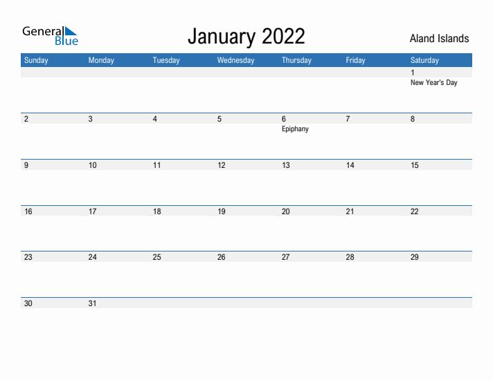 Fillable January 2022 Calendar