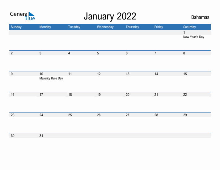 Fillable January 2022 Calendar