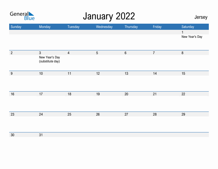 Fillable January 2022 Calendar