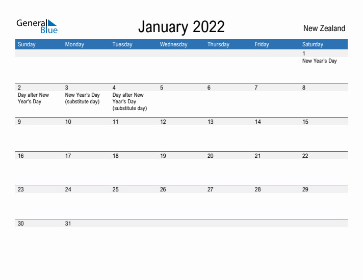 Fillable January 2022 Calendar