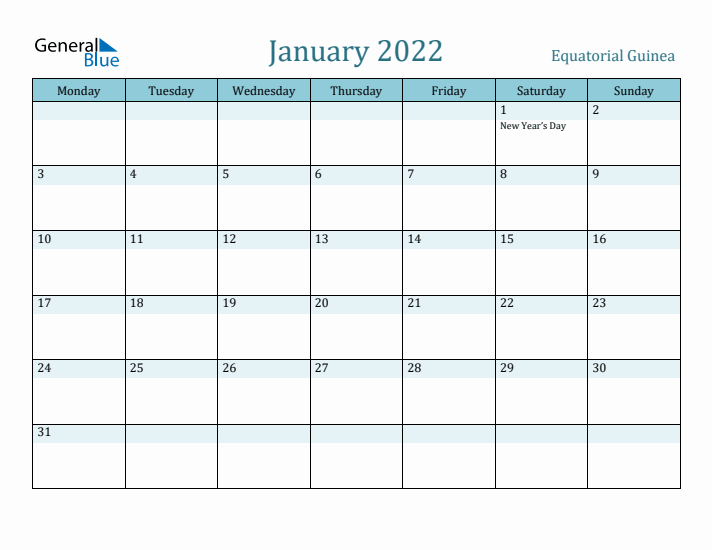 January 2022 Calendar with Holidays