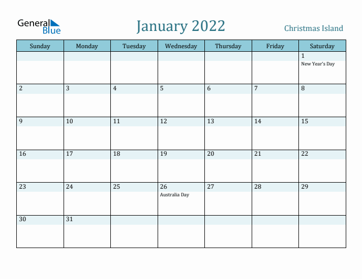 January 2022 Calendar with Holidays