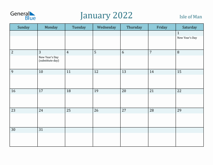 January 2022 Calendar with Holidays