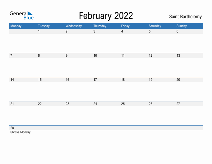 Fillable February 2022 Calendar