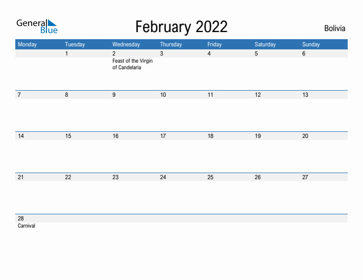 Fillable February 2022 Calendar