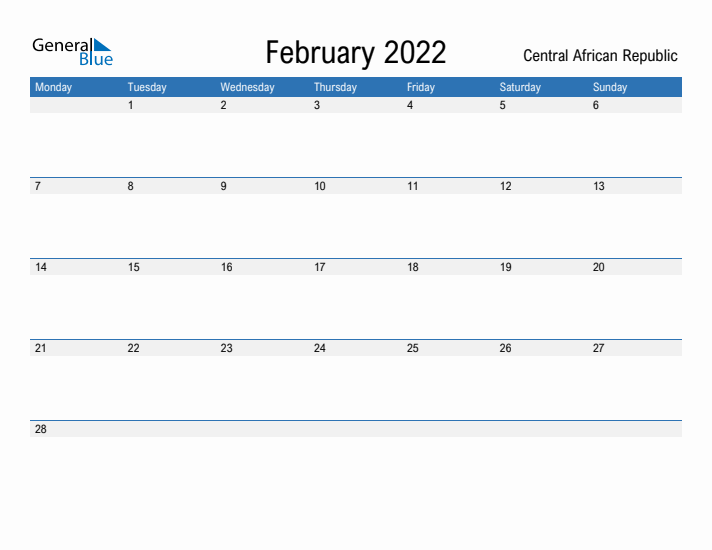 Fillable February 2022 Calendar