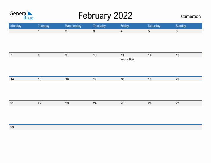 Fillable February 2022 Calendar