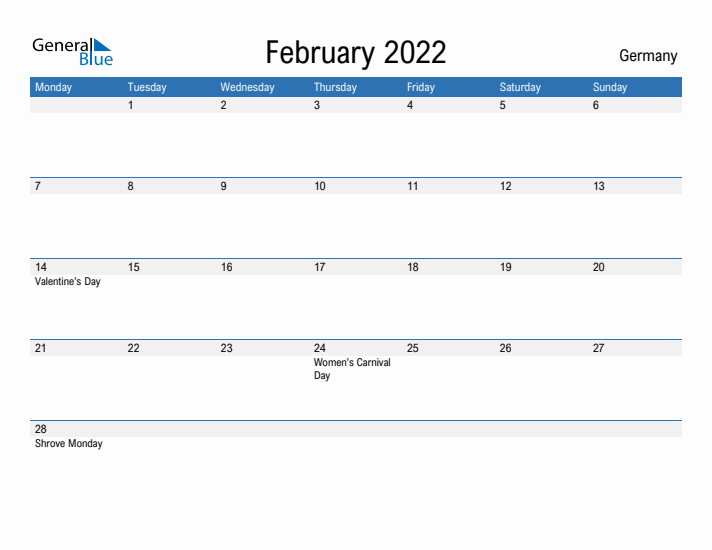 Fillable February 2022 Calendar