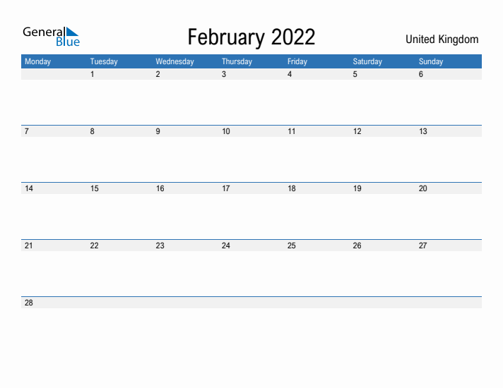 Fillable February 2022 Calendar